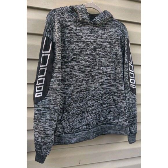 Cougar Sport Hoodie Mens Size Large Gray Black Pullover Hooded Sweatshirt Pocket - Picture 3 of 9
